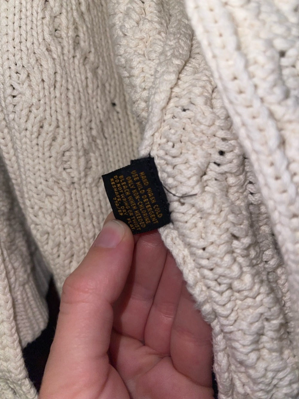 Vintage Eddie Bauer 100% Cotton Chunky cable knit cardigan - Picture 7 of 7